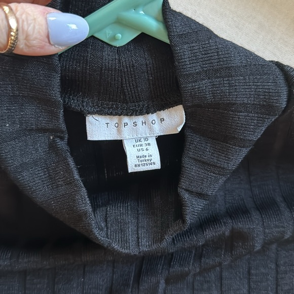 Topshop Black Long Sleeve Dress - Picture 4 of 5